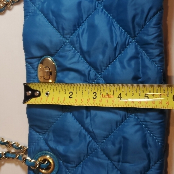 Vintage Crossbody DKNY Quilted Chain Clutch Baguette - Picture 9 of 12